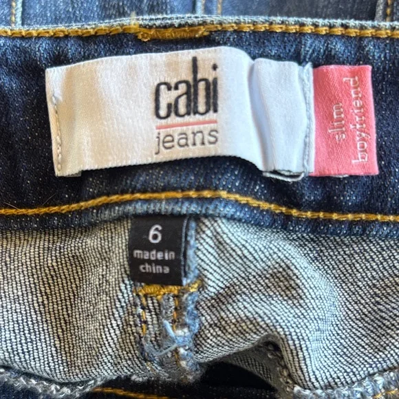 Cabi Slim Boyfriend Blue Jeans Style 5695 Size 6 - Picture 6 of 7